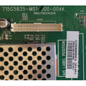 MAIN / VIZIO / 756TXDCB02K025 / 715G5835-M01-000-004K / (T)TXDCB02K025001Q / PANEL TPM236H3 / MODELO E241I-A1 LTTUNUHP