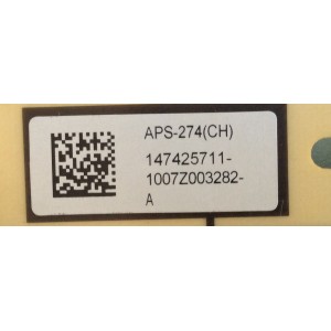 FUENTE DE PODER PARA TV SONY / NUMERO DE PARTE 147425711 / APS-273 / APS-274(CH) / 1-474-257-11 / 1-882-846-12 / PARTE SUSTITUTA 1-474-257-12 / PANEL LTW460HQ02 / MODELOS KDL-55NX810 / KDL-46NX711 / KDL-46NX810