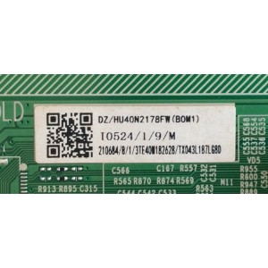 MAIN / FUENTE (COMBO) / SHARP 210684 / RSAG7.820.7456/ROH / HU40N2178FW(BOM1) / 182628 / PANEL JHD396N2F01-KSQL / MODELO LC-40Q5020U 