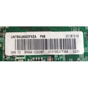 MAIN / SAMSUNG BN94-12928P / BN41-02636A / BN97-14119U / PANEL`S CY-SN075FLLV2H / CY-SN075FLLV4H / MODELOS UN75NU8000FXZC / UN75NU800DFXZA / UN75NU800DFXZA FB03 / UN75NU800DFXZA FA03