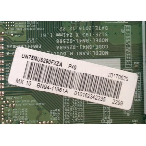 MAIN / SAMSUNG / BN94-11961A / BN41-02568A / BN97-12826A / PANEL CY-GM075FGLV2H / MODELO UN75MU6290FXZA FA01