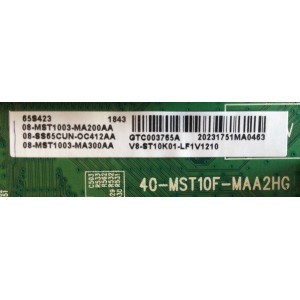 MAIN / TCL / 08-SS65CUN-OC412AA / 40-MST10F-MAA2HG / 08-MST1003-MA200AA / 08-MST1003-MA300AA / V8-ST10K01-LF1V1210 / L1812128036 / H07802PNF08A3 / PANEL LVU650NDEL / DISPLAY LSC650FN04-401 / MODELO 65S423 /65S4TEAA      