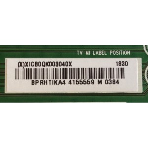 MAIN / VIZIO / XICB0QK003 / 756XICB0QK003 / 715G9370-M02-B00-005K / (X)XICB0QK003040X / S1807006530 / E243951 / PANEL T650QVF09.0  XXXXX / MODELO PQ65-F1 LTMAXRKU