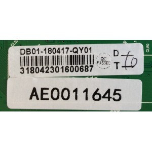 MAIN / RCA / AE0011645 / LD.M3458.A / DB01-180417-QY01 / MODELO RTU6049 