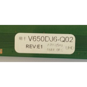 T-CON PARA ATYME / RCA  NUMERO DE PARTE V650DJ6-Q02 / V650DJ6-C02 / E335236 / V650DJ6-Q02  REV:E1 / MODELO 650AM7UD  / RNSMU6536-B