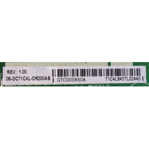 LED DRIVER PARA TV TCL / NUMERO DE PARTE 08-DC71C4L-DR200AB / 40-DC700L-DRB4LG / DDC7 / V8-ST10K06-LC1V004 / J2170810FB187SK / H07804PNE41B2 / PANEL LVU650NDBL SD9W00 V1 / MODELOS 65R615 / 65R617 / 65R625