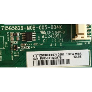 MAIN / SAHRP / TXDCB01K071 / 715G5829-M0B-005-004K / (T)TXDCB01K0710001 / PANEL TPT390JI HVN04 REV:S000L / 