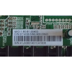 MAIN / ELEMENT / SY14038-5 / CV3393BH-CPW / 1.80.61.00403 / SY14038-2 / 890-M00-03N23 / PANEL T400D3-HA24-DY4 (VER. A7) / MODELO ELEFW408 