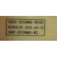 FUENTE DE PODER / RCA / 168P-D55WM0-W2 / 5800-D55WM0-W200 / E161M325-C1 / VER00.00 / 55WM0-W2 / HG15111001OEM / E168066 / PANEL LC550DUY-SHA / MODELO J55HE840