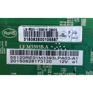 MAIN / RCA / 55120RE01M3393LPA03-A1 / LF.M3393B.A / LG-RE01-150819-ZQ920 / MODELO LED55G65RQ 5516-LE55G65-A1