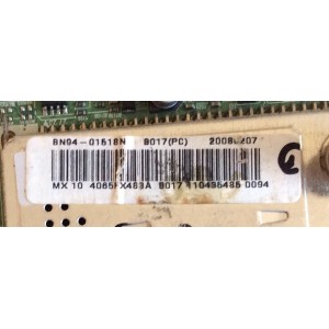 MAIN / SAMSUNG / BN94-01518N / BN97-01835N / BN41-00937A / PANEL LTA400HT-L06 / MODELOS LNT4065FX/XAA / LNT4065FX/XAC SX08 / LNT4065FX/XAC SX07
