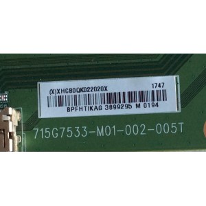 MAIN / VIZIO / 756TXHCB0QK009 / 715G7533-M01-002-005T / (X)XHCB0QK022020X / PANEL TPT550U2 -EQLSKA.G REV:S5D / MODELO P55-E1 LTM7WMNT