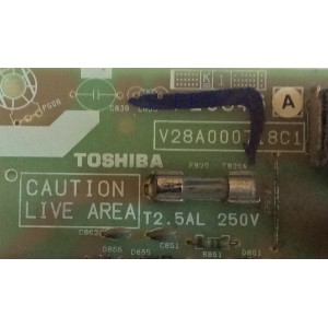 FUENTE DE PODER TOSHIBA / 75010942 / V28A000718C1 / PE0546A / V28A000718B1 / MODELOS 42RV530U / 42RV535U / 42XV54U