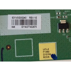 MAIN PARA TV TOSHIBA·FIRE TV 4K·UHD·HDR / NUMERO DE PARTE 631V0G00240 / 691V0G00240 / VTV-L55731 / UCI4 VTV-L55731 REV:1 / PANEL'S U500DU01 TT104 / U500DU01 TT103 / MODELOS 50LF621U19 / TF-50A810U19