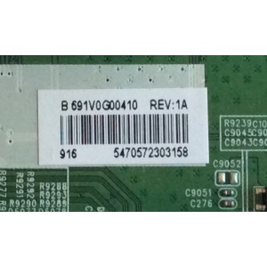 MAIN TOSHIBA / 691V0G00410 / 631V0G00410 / UC17 VTV-L55731 REV:1A / PANEL U500DU01-TT107 / DISPLAY T500QVN03.7 / MODELO 50LF711U20