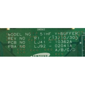 BUFFER SAMSUNG / BN96-30193A / LJ41-10362A / LJ92-02041A / 041A / MODELO PN51F5300BFXZA TS02