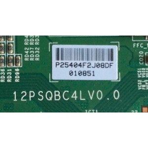 T-CON TOSHIBA / LJ94-25404F / 12PSQBC4LV0.0 / P25404F / PANEL LTA400HV04 / MODELO 40L5200U1