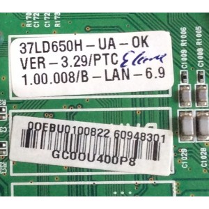 MAIN LG / 60948301 / EBU0100822 / EAX61758303 / PANEL T370HW03 / MODELO 37LD650H-UA.AUSDLJR