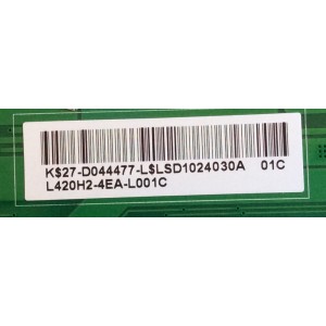 LED DRIVER SANSUI, RCA / 27-D044477 / VDT70102.00 / PANEL V420H2-LE3 REV.C3 / MODELOS SLED4280 / LED42A55R120Q