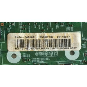 MAIN SAMSUNG / BN94-04358B / BN97-05206A / BN41-01587A / PANEL LTJ460HJ05-J / MODELO UN46D6000SFXZA H302 / PARTES SUSTITUTAS BN94-04358A / BN94-04358C / BN94-04358G / BN94-04358F / BN94-04358E / BN94-04358H / BN94-04358J