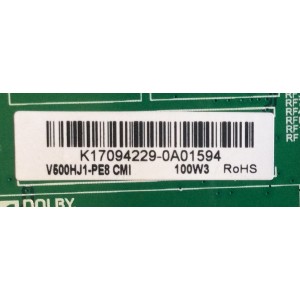 MAIN FUENTE (COMBO) / SCEPTRE / K17094229 / TP.MS3553.PC752 / T201708244C / V500HJ1-PE8 / PANEL CN50CN7387 / MODELO 