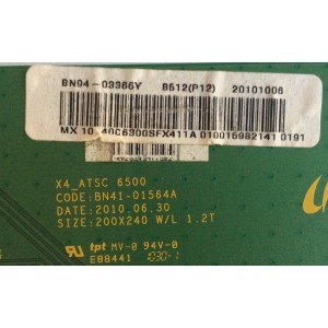 MAIN SAMSUNG / BN94-03366Y / BN41-01564A / PARTES SUSTITUTAS BN94-03366B / BN94-04492C / BN94-03366K / BN94-03366N / BN94-03366Q / BN94-03366U / BN94-03366V / BN94-03366G / PANEL LTJ400HJ05-F / MODELOS UN40C6300SFXZA H308 / UN40C6300SFXZA HQ07