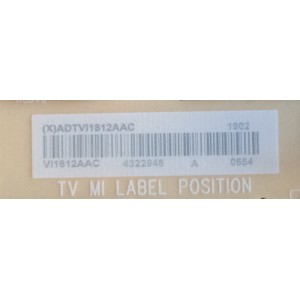 FUENTE DE PODER VIZIO / ADTVI1812AAC / 715G9165-P02-001-003M / (X)ADTVI1812AAC / MODELO E43-F1