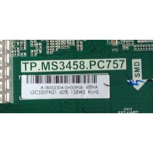 MAIN FUENTE (COMBO) ATYME / AE0011221 / TP.MS3458.PC757 / A18052304 / LSC550FN21 / PANEL HV550QUB-N40 / MODELO 550AM7UD