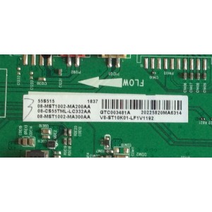 MAIN TCL / 08-CS55TML-LC332AA / 40-MST10M-MAH4HG / 08-MST1002-MA200AA / 08-MST1002-MA300AA / PANEL LVU550NEBL / MODELO 55S515