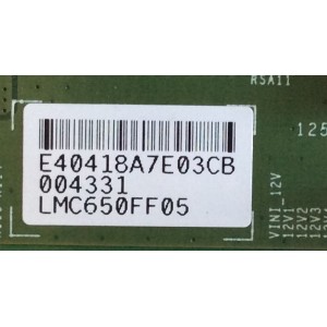 T-CON PARA TV SCEPTRE / JVC / NUMERO DE PARTE LJ94-40418A / 16Y_BGU13TSTLTA4V0.2 / 40418A / LMC650FF05 / PANEL CN650CN7710 / MODELOS V65 SXTV58DA / LT-65MA877 / LT-65MAW875