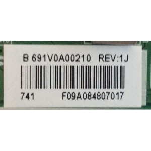 MAIN JVC / 691V0A00210 / VTV-L65730  REV:1 / 631V0A00210 / 4500192466 / 515C95M10M01 / PANEL LSC650FN04 / MODELO LT65MA875-AAP