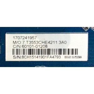 MAIN FUENTE (COMBO) INSIGNIA / NS-43D420NA18 / CV3553CH-E42 / 1707241957 / 60101-01208 / PANEL BOEI430WU1_H / MODELO NS-43D420NA18