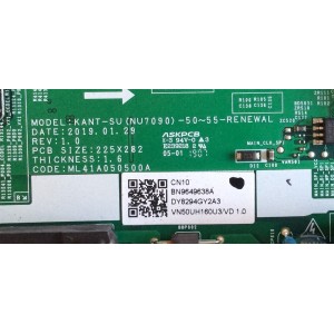 MAIN FUENTE (COMBO) SAMSUNG / BN96-49638A / VN50UH160U3/VD 1.0 / BN9649638A / KANT-SU (NU7090) / PANEL CY-NN050HGAVDH / MODELO UN50NU6900FXZA AA03