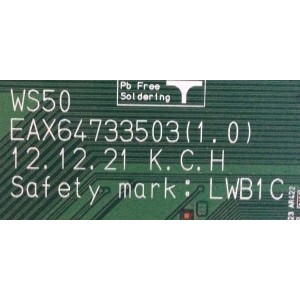 MAIN LG / EBT62084619 / EAX64733503(1.0) / 61823001 / PANEL LD470EUP(SE)(B1) / MODELOS 47WS50BS-BL.AUSJLH / 47WS50MS-B