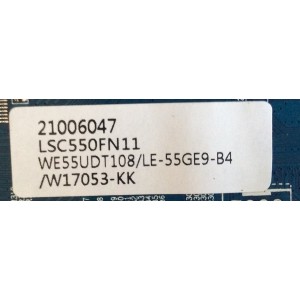 MAIN WESTINGHOUSE / W17053-KK / CV6488H-A-20 / 21006047 / LSC550FN11 / PANEL MD5526YTLU / MODELOS WE55UDT108 / LE-55GE9-B4