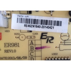 FUENTE DE PODER RCA / RE46ZN1640 / E3-98102022-ER / ER981 / KB-5150CEM-1 / MI2-140421 / MODELO LED55C55R120Q