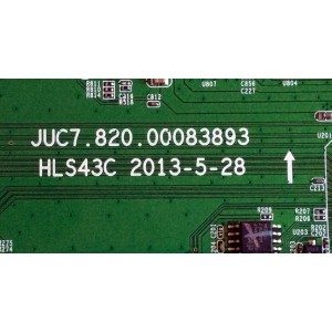 MAIN RCA / 923B3JRB / JUC7.820.00083893 / HLS43C / PANEL S43SD-YD02 / MODELO 