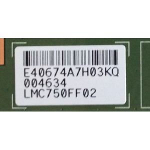 T-CON RCA / LJ94-40674A / 15Y_75_S2EU22ATSTLTG2V0.2 / 40674A / LMC750FF02 / PANEL CN750NC772 / LSC750FF02-W01 / MODELO RTU7575-B