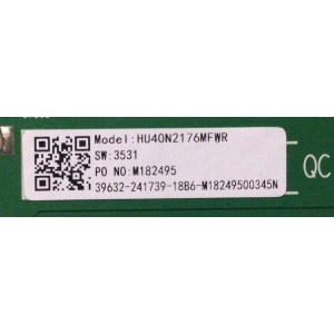 MAIN FUENTE (COMBO) SHARP / 241739 / RSAG7.820.8317/ROH / HU40N2176MFWR (BOM1) / PANEL JHD400N2F31-TXL1QL\BBY\S0\FM\ROH / MODELO LC-40LB601U