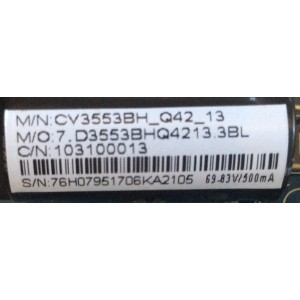 MAIN FUENTE (COMBO) ELEMENT / ELFW4017BF / CV3553BH_Q42_13 / 103100013 / D3553BHQ4213.3BL / PANEL T400-V35-DLED / MODELO ELFW4017BF