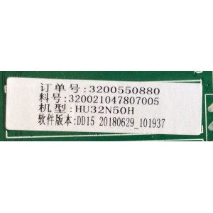 MAIN FUENTE (COMBO) SHARP / 3200550880 / TP.MS3553T.PB759 / HU32N50H / HV320WHB-N56 / U18081630 / PANEL BOEI320WX1-01 / MODELO 