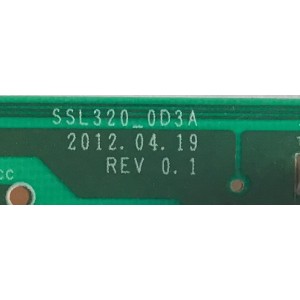 LED DRIVER TOSHIBA / 00243A / SSL320_0D3A REV 0.1 / PANEL LTA320AP33 / MODELO 32L2200U
