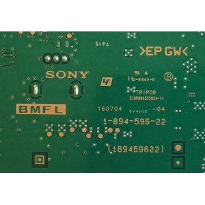 MAIN SONY / A-2072-564-C / 1-894-596-22 / A2072607B / 613 / PANEL S750QF59 V0 / MODELOS XBR-75X850C 