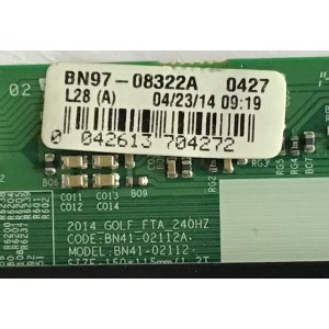 T-CON SAMSUNG / BN95-01593A / BN41-02112A / BN97-08322A  / PANEL CY-VH048DSLV2H / MODELO UN48H8000AFXZA TS01