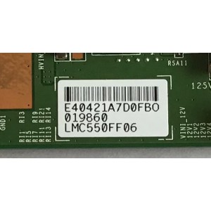 T-CON RCA / LJ94-40421A / 16Y _ BGU 13 TSTLTA 4V0.2 /  LMC550FF06 / PANEL LSD550BA01 / MODELO RTU5540-C