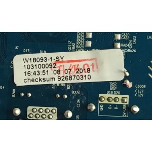 MAIN WESTINGHOUSE / W18093-1-SY / CV6586H-A50-11 / 103100092 / B83D4EA89892 / PANEL T500-TTU-DLED / MODELO WE50UT4108