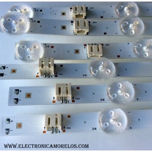 KIT DE LED PARA TV (6 PIEZAS) / MAGNAVOX LM41-00157A / UDULED0SM057 REV.A / UDULED0SM056 REV.A / 50W7S1P / 50W6S1P / MODELO 50MV314X/F7 / PANEL U5AU0XH