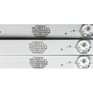 KIT DE LED PARA TV (3 PIEZAS)  / ELEMENT TFMT40D08-ZC22AG-05 / 303TH40052 / TFMT40D08-ZC22AG-05 2016-11-01 8S1P / 910-400-1051 / TH400M24 / 170326A/48348 / MODELO ELST4017 D7F3M