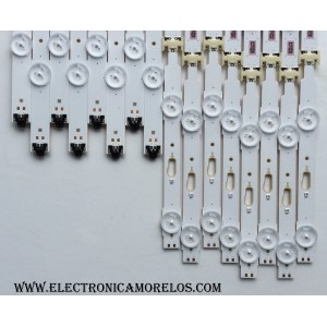 KIT DE LED`S PARA TV (16 PIEZAS) / SAMSUNG BN96-39667A / BN96-39668A / LM41-00121E / LM41-00121F / PANEL`S CY-GK065HGNVCH / CY-GK065HGNVEH / MODELOS UN65KU630DFXZA / UN65KU6300FXZA / UN65KU6290FXZA