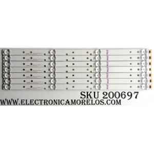 KIT DE LED PARA TV (7 PIEZAS)  / RCA 1172946 / 02IE1 / E306084 / SVH420AB2 / SVH420AB3_Rev02_4LED_160601(PIN) / MODELO LED43M5000U